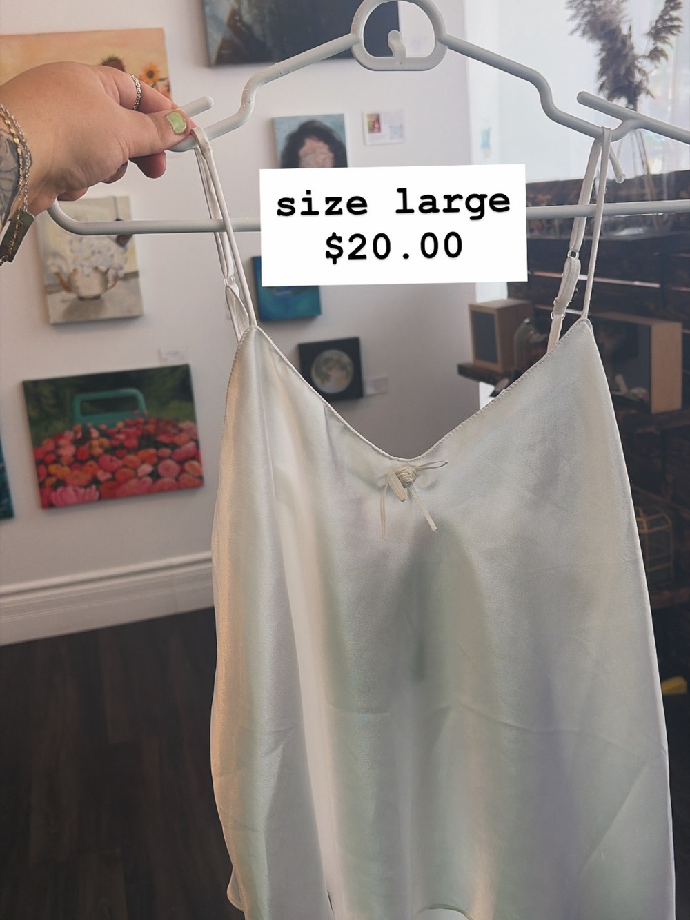 Elegant Ivory Slip Cami with Adjustable Straps